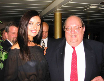 President Vladimir P. Fekula with Miss Universe, Oxana Fedorova